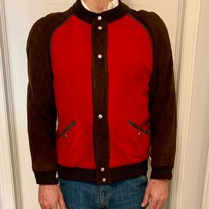 Vintage Mario Valentino Men’s Suede Jacket 1980s, EUROPEAN Size 46, Like New!